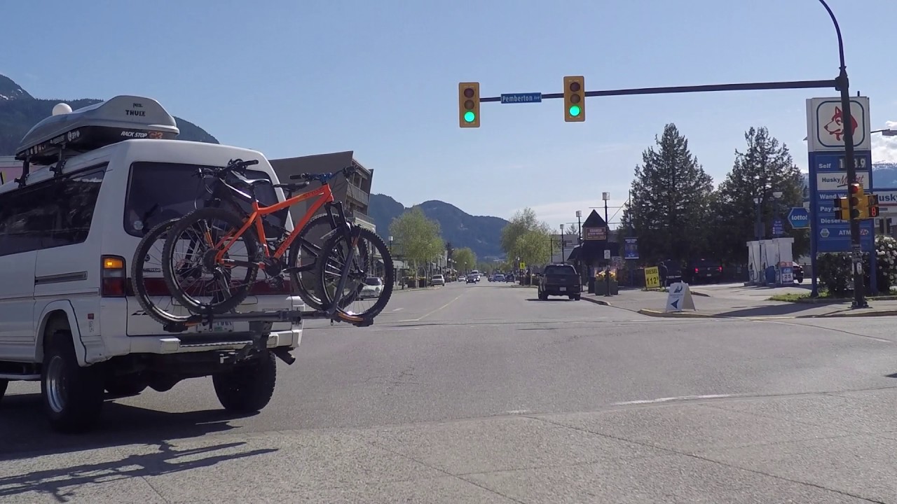 Squamish BC Canada - Driving in Downtown Area - Main Road in the City