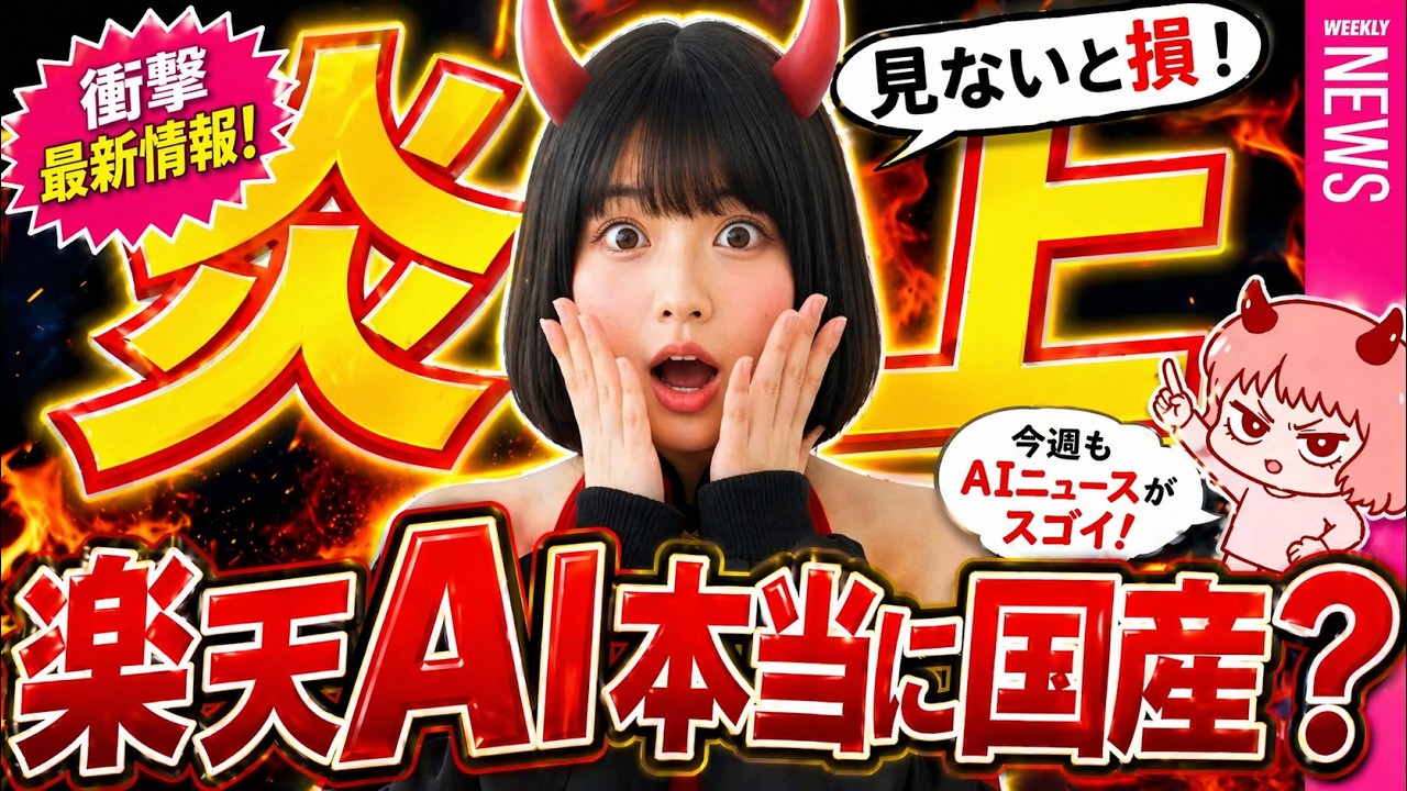 楽天AI炎上の真相｜Midjourney V8登場・ディズニーのAIロボット他【AIニュース】