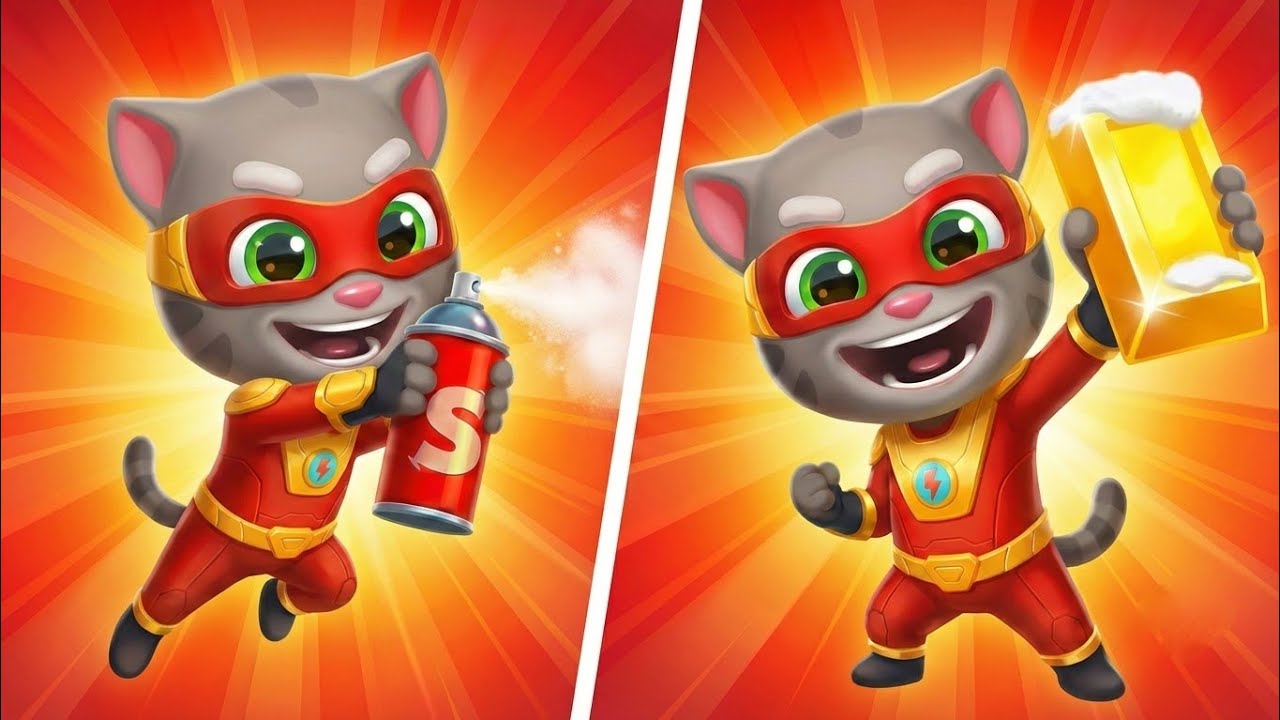 Talking Tom Gold Run VS Talking Tom Hero Dash - Epic Runner Gameplay Walkthrough (Android & iOS)