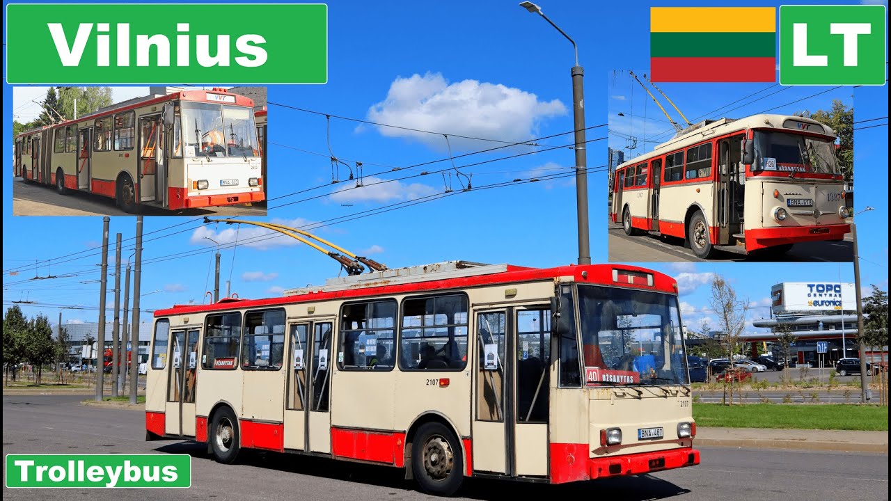 🇱🇹 SPECIAL TROLLEYBUSES RIDE IN VILNIUS / Specialus važiavimas troleibusais Vilniuje【4K】