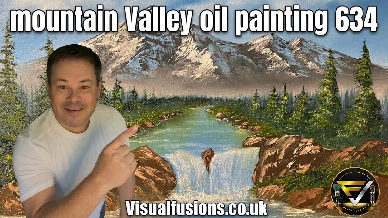 How to paint -  Mountain valley - Oil Painting 634 | Beginners guide Bob Ross Style