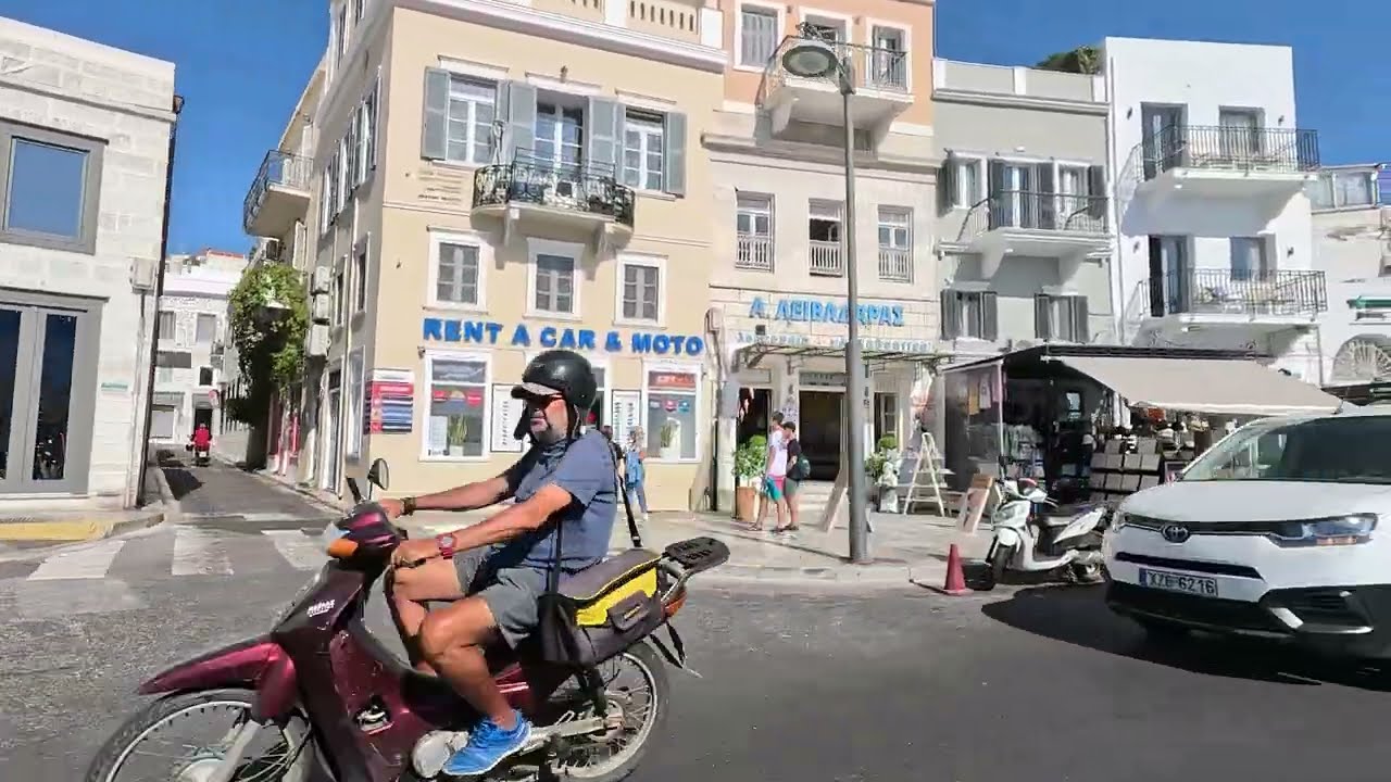 Syros Greece, Island in the Cyclades 🇬🇷 Driving in Ermoupoli