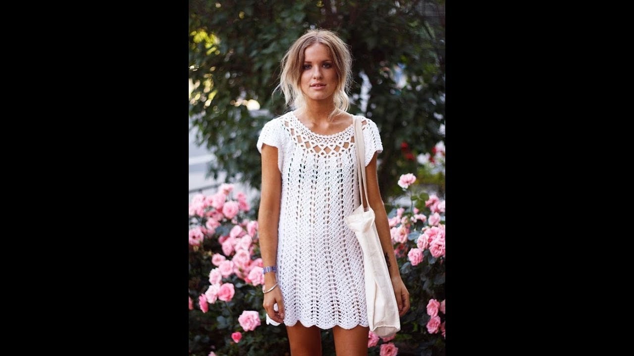 crochet vestido ligero todas las tallas with subtittles in several lenguage
