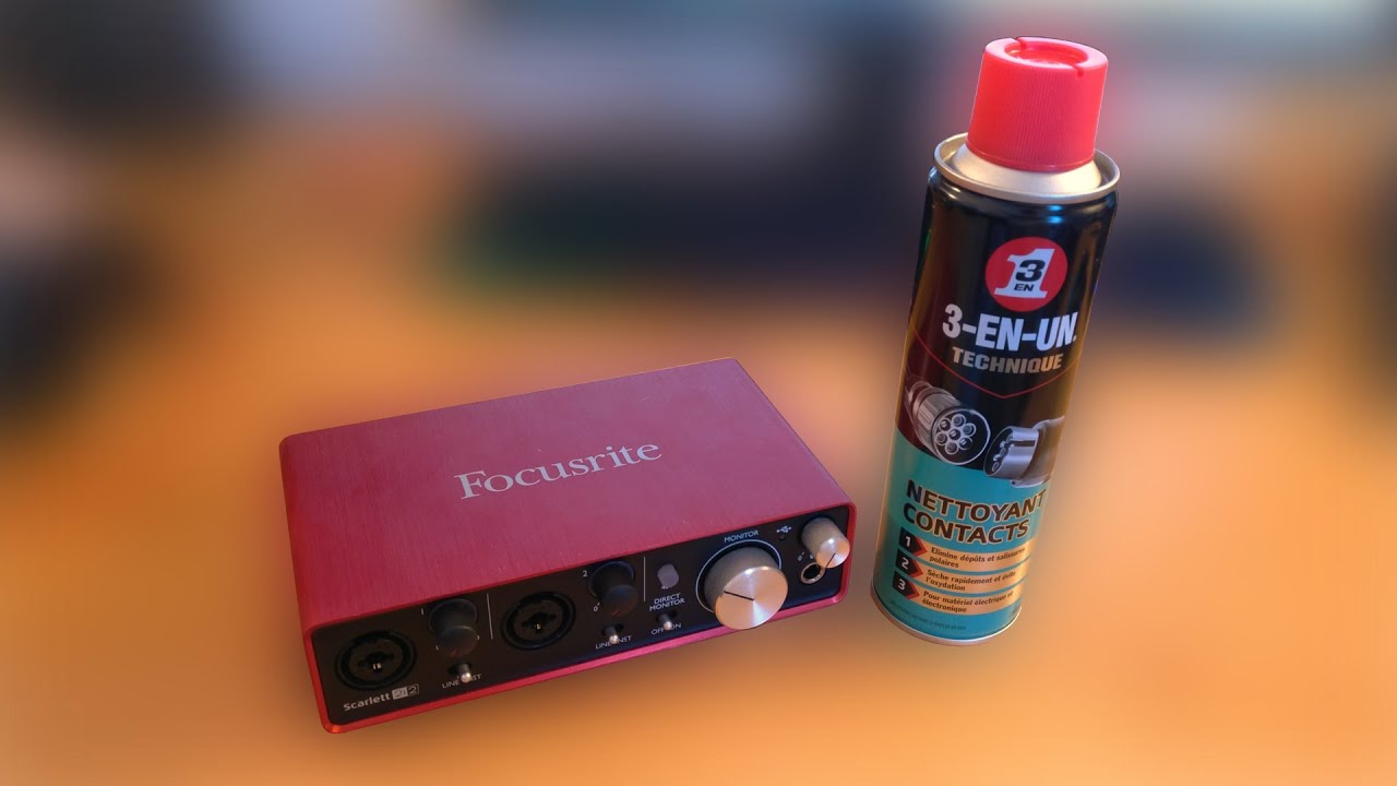 Fixing noisy knobs on the Focusrite Scarlett 2i2 2nd Gen [Contact Cleaner]