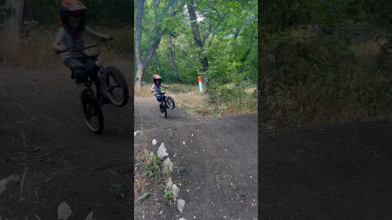 😳FIRST TIME! 6 year old bmx kid trying to do Manuals! 