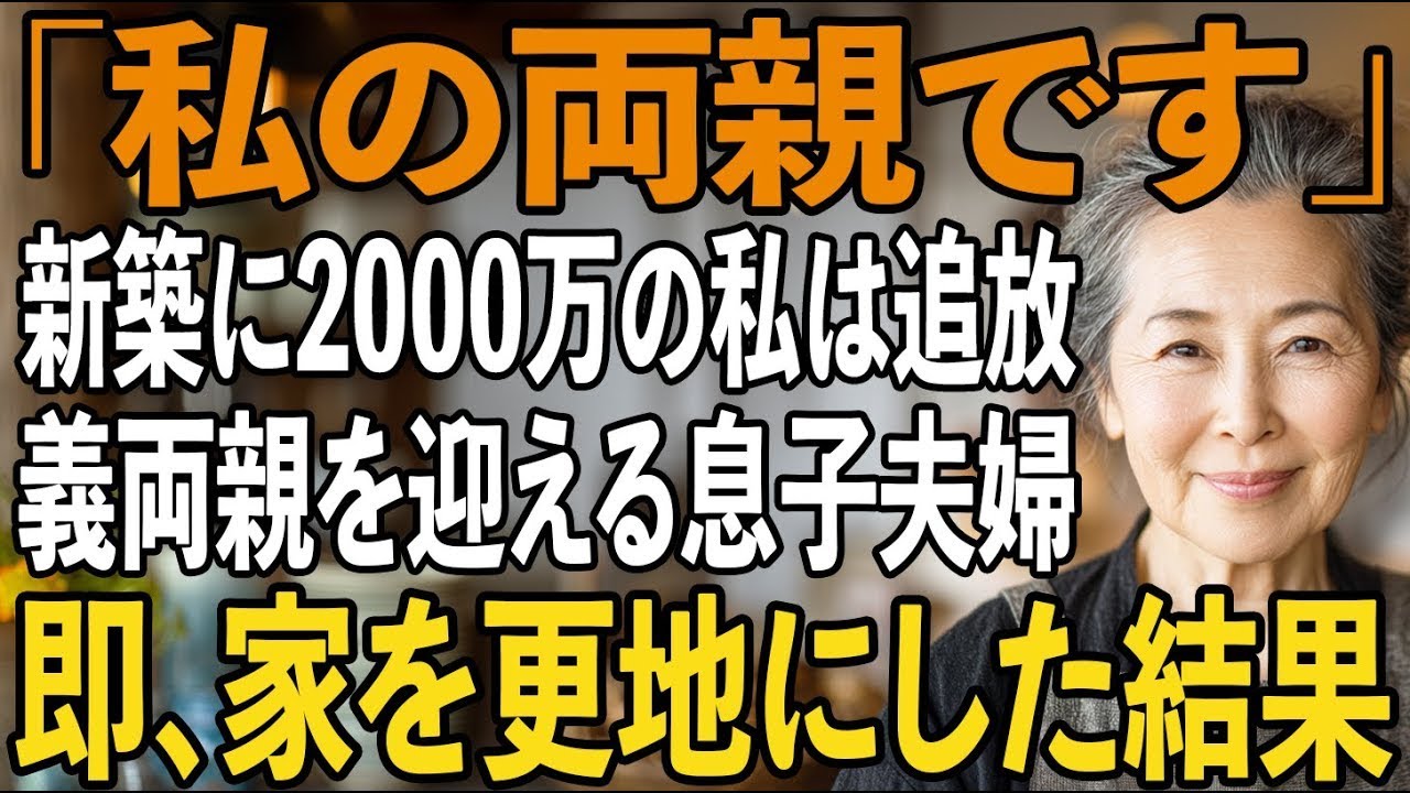 「住むのは私の両親ですよ？」同居の約束で2000万出資した私を裏切り、義両親を迎える息子夫婦。私は新築の家を即売却→更地になった家に、息子夫婦は大発狂【シニアライフ】【60代以上の方へ】