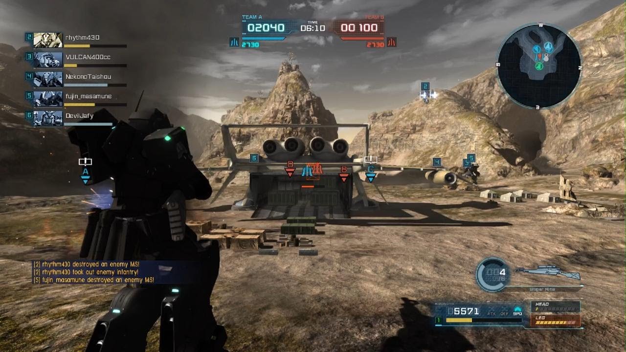 Gundam Battle Operation 2 GM Sniper II boom headshot