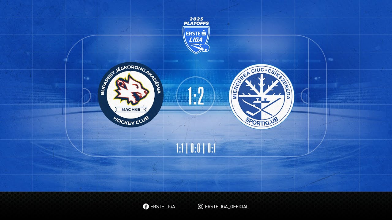Gólösszefoglaló - EL 230 - Budapest Jégkorong Akadémia HC - Sport Club Csíkszereda 1-2 20250325