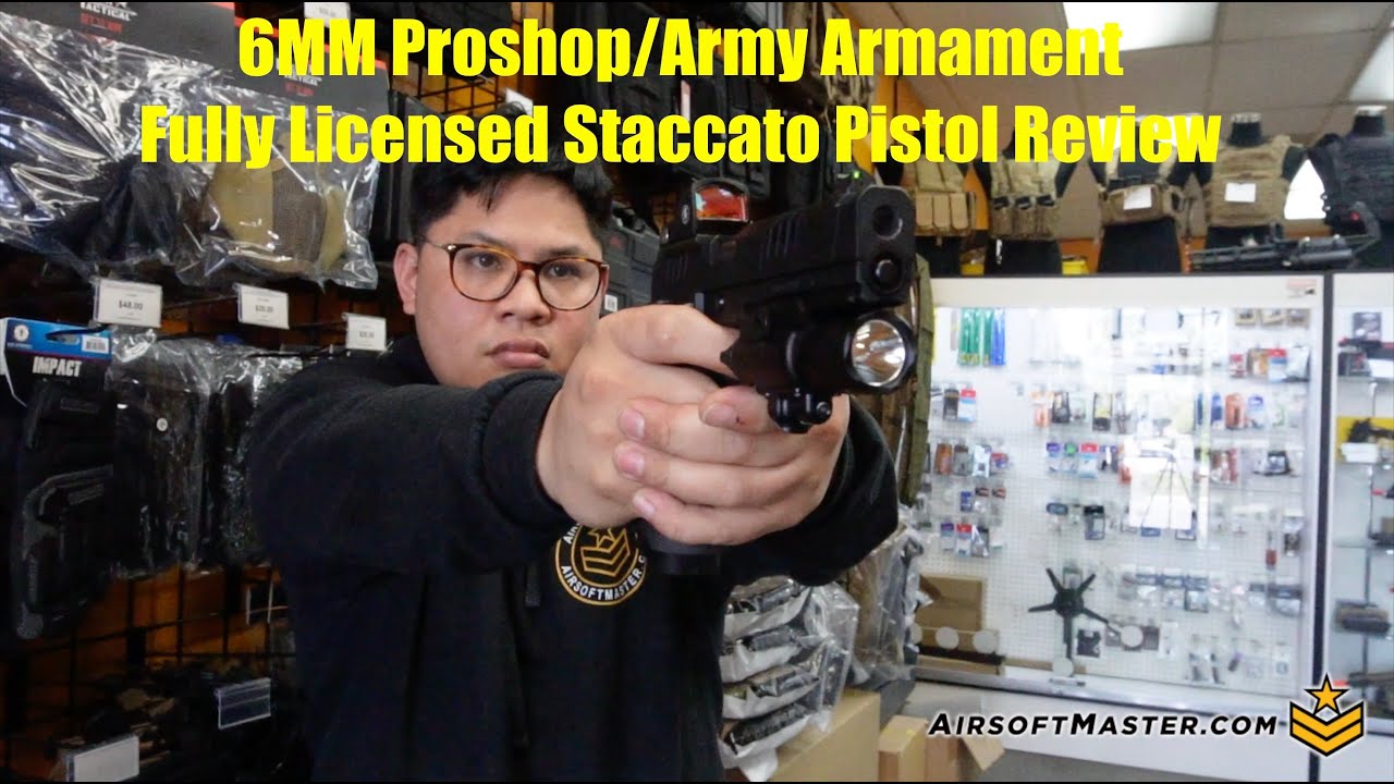 6-мм газовый пистолет Proshop Staccato с системой отдачи (внешний вид Staccato, но внутренние ком...