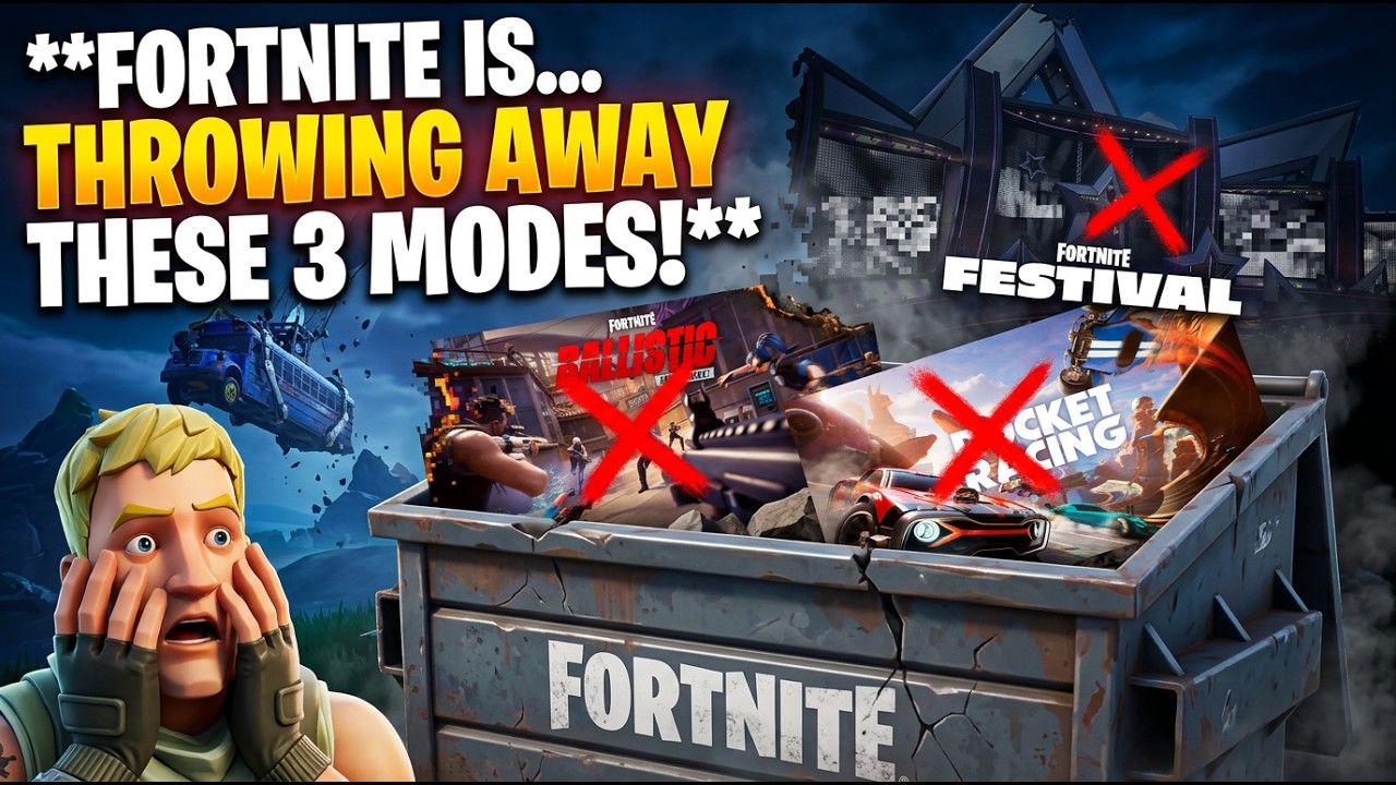 Fortnite удаляет режимы Rocket Racing, Fortnite Ballistic и Fortnite Festival, чтобы 