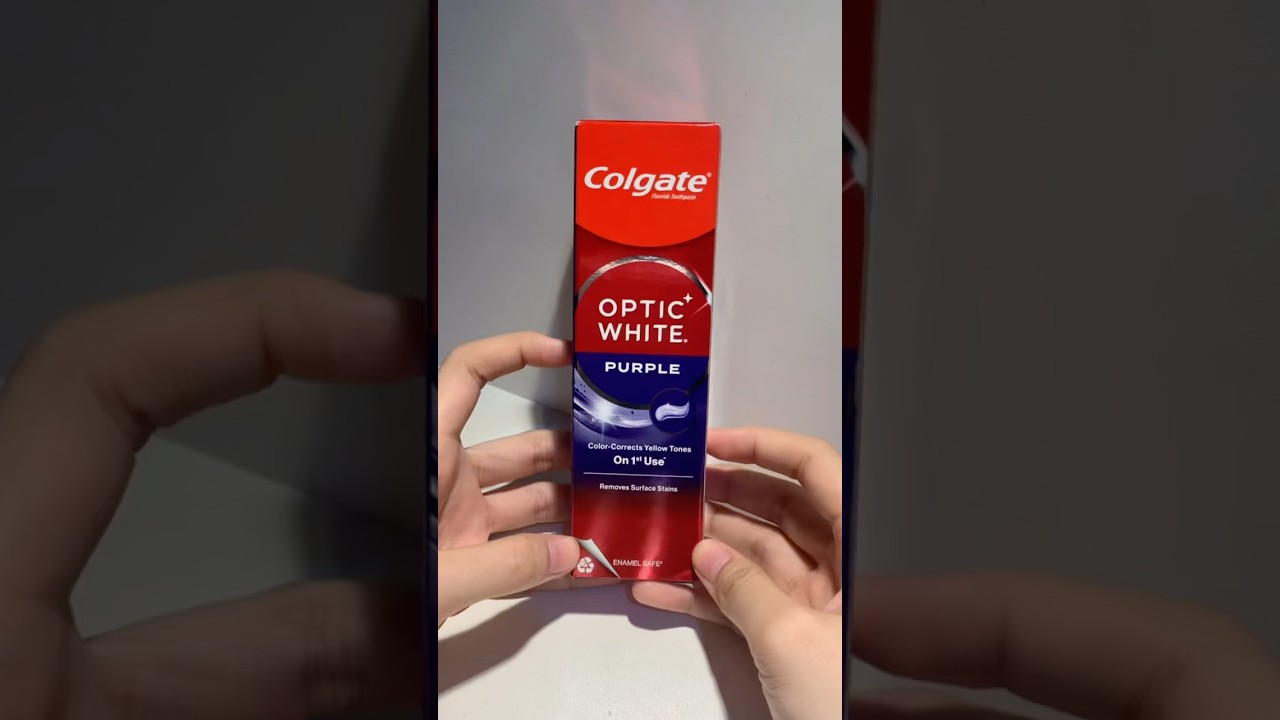 Colgate Optic White Purple 🦷✨ #teethwhitening #teeth #oralcare #tooth  #toothpaste #shorts