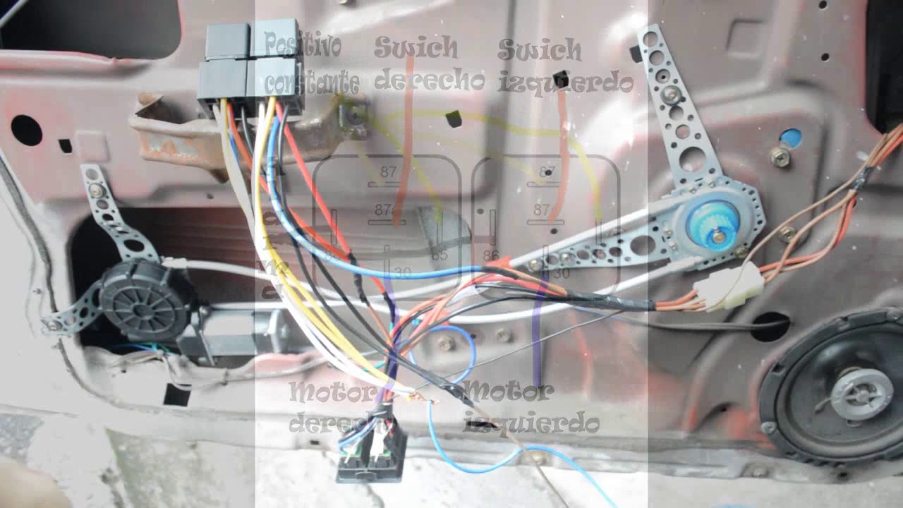 Como instalar elevadores de vidrios eléctricos al Tsuru, b13, v16, sunny