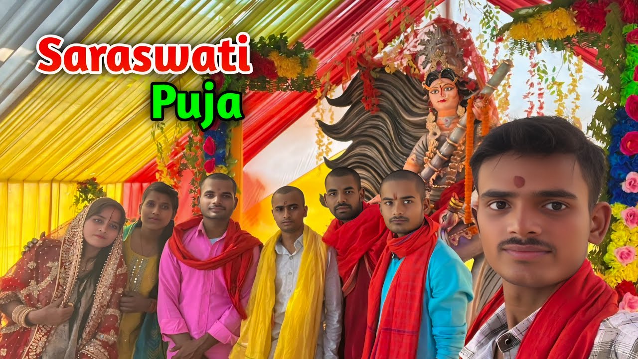 Saraswati Puja￼ shah aashtajam  kiye our shanti purwak Visarjan ￼#vikkuprank33 #manojdey #gudduvlogs