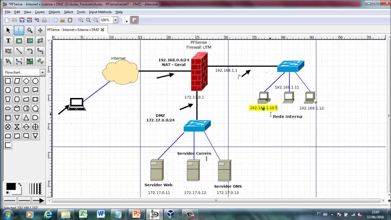 pfSense 2.3 - Curso Grátis - Aula 15 - Como configurar Web Server na DMZ (NAT Estático)