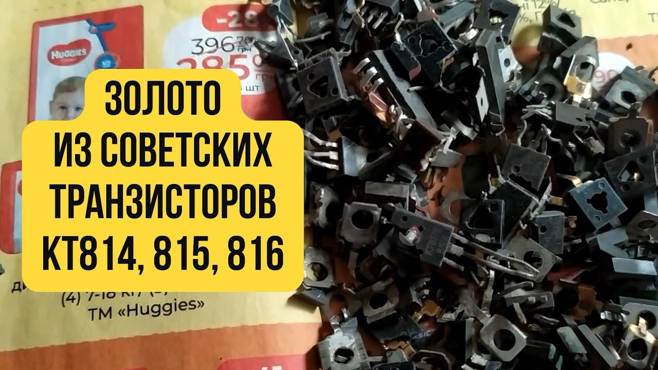 Добываю золото из советских транзисторов #кт814 #кт815 #кт816