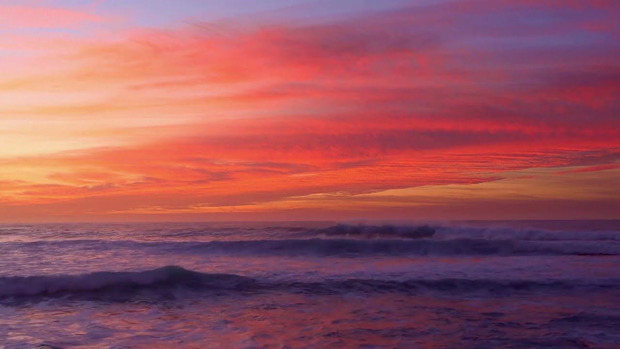 20 Minute Guided Sunset Meditation | Fiery Horizon & Ocean Calm for Deep Relaxation 🌊