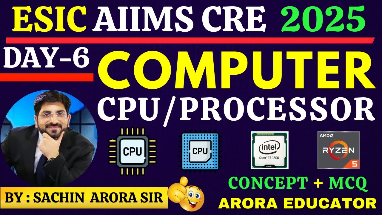 ESIC AIIMS CRE 2025 | ESIC AIIMS Computer Syllabus | ESIC AIIMS Computer Questions | ESIC SSO AIIMS