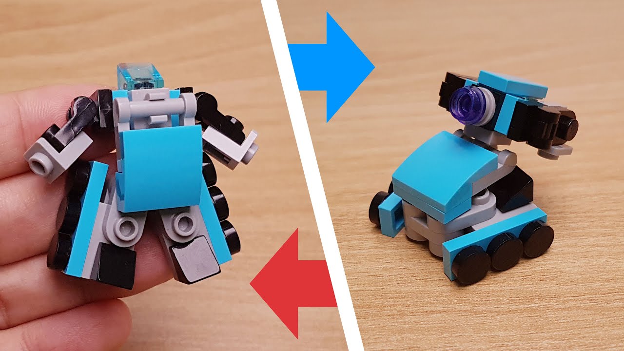 Mini robot transformatorowy z klock&oacute;w LEGO - Strażnik #LEGO #MOC