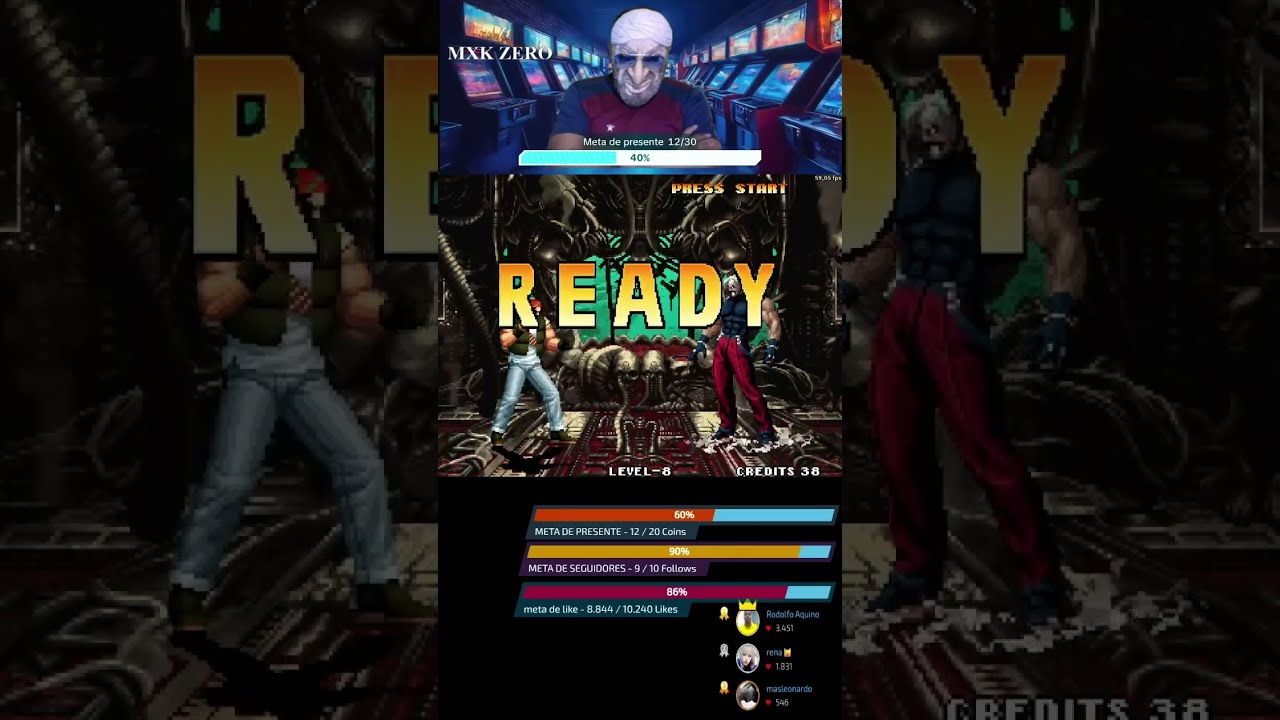 kof98 combo/ derrotei o todo poderoso RUGAL