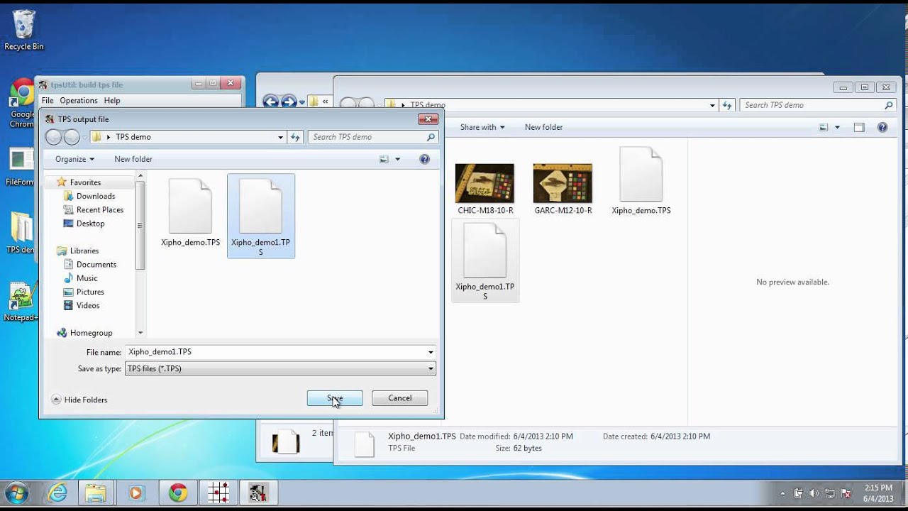 1. Building a TPS file from Images using tpsUtil