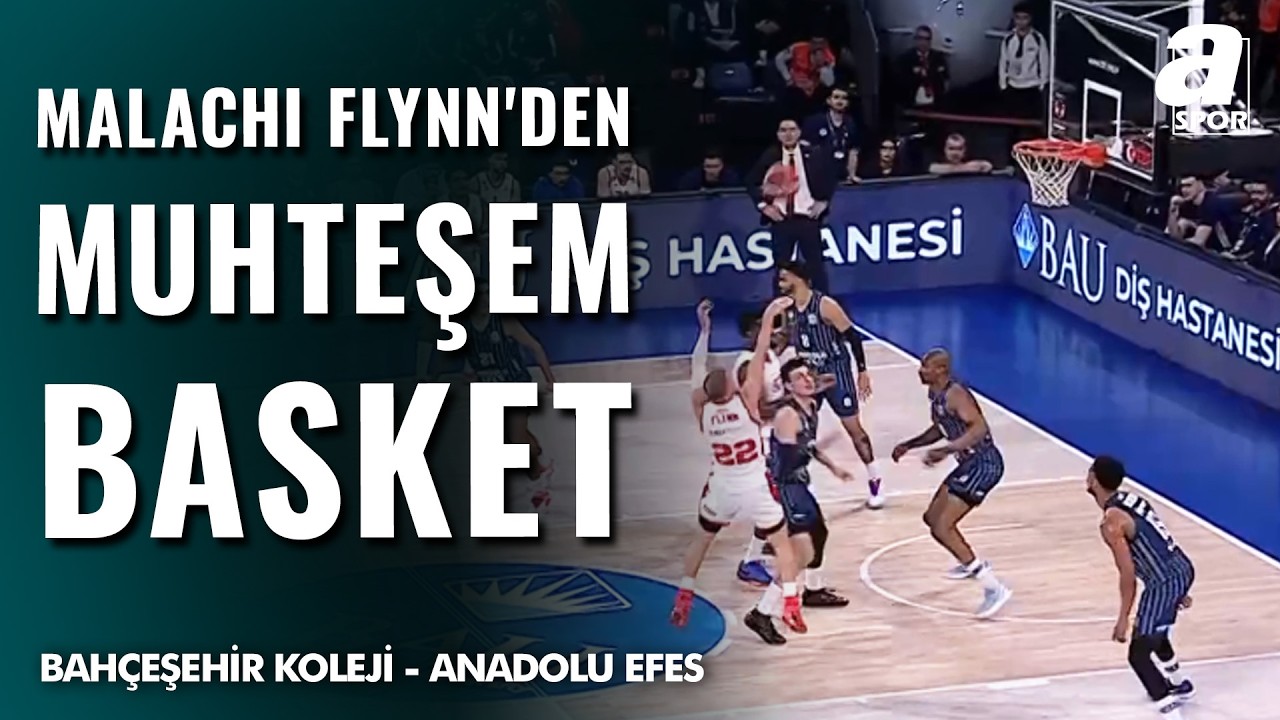 Malachi Flynn''den Muhteşem Basket!  | Ziraat Bankası Basketbol T&uuml;rkiye Kupası