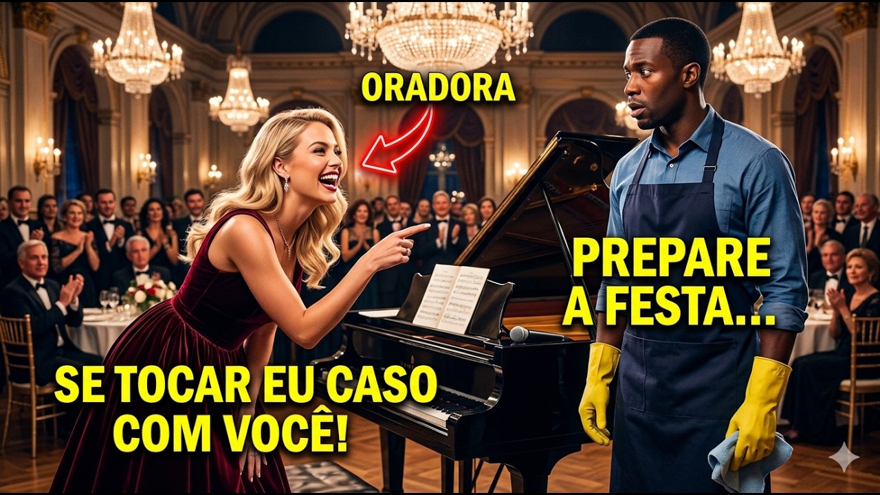 TOQUE ESSE PIANO E EU CASO COM VOCÊ! — a BILIONÁRIA em tom de deboche… mas o FAXINEIRO era um GÊNIO!