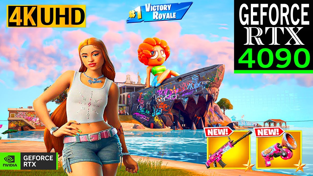 Fortnite Ice Spice Skin Gameplay | RTX 4090 4K Max Graphics + RTX ON | Chapter 2 Remix #fortnite