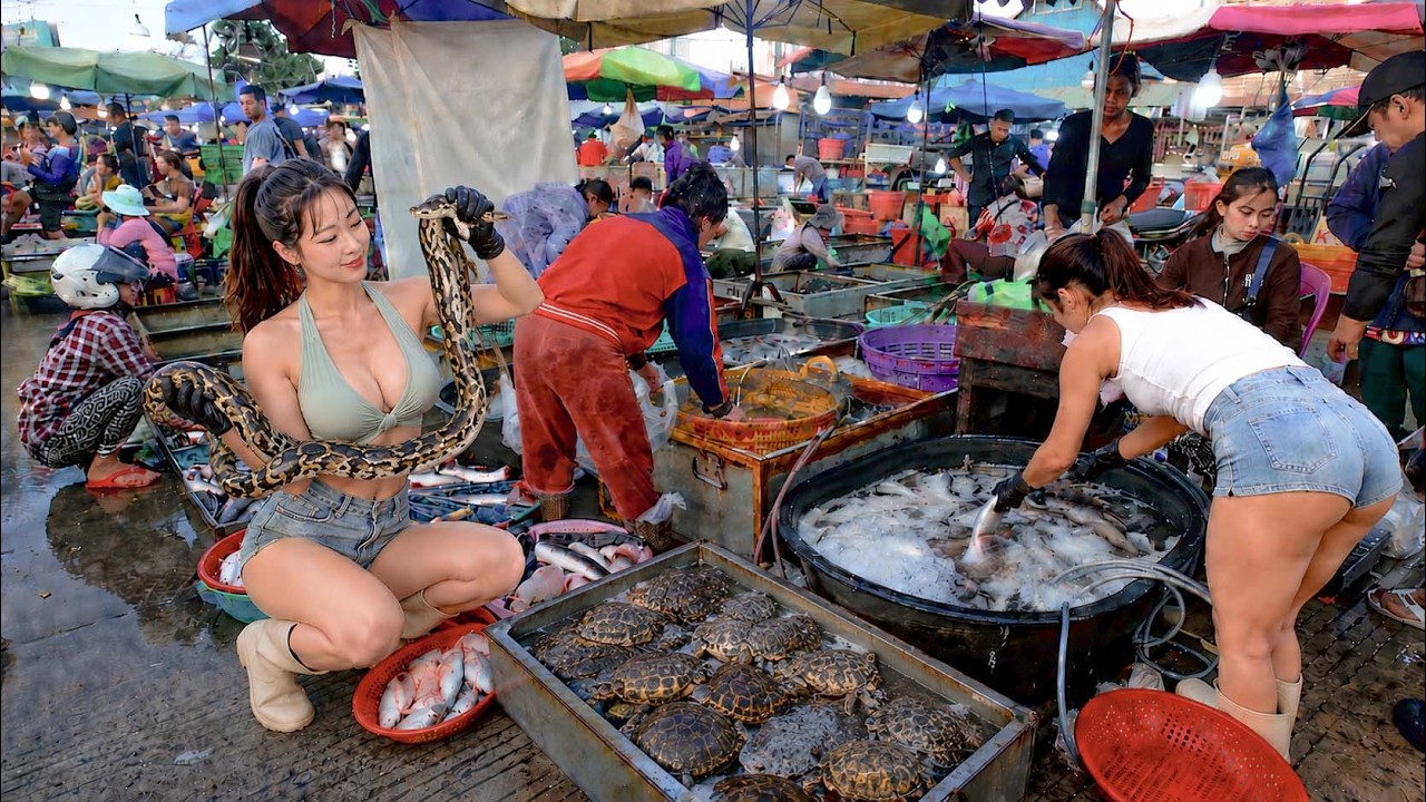 Inside Cambodia&rsquo;s Morning Fish Market 🐟 Real Daily Life (No Tourists!)