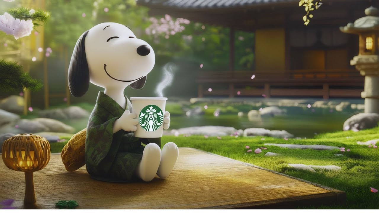 Snoopy's Starbucks Coffee ー【広告なし】スヌーピーと一緒に、甘くてリラックスした週末を過ごしましょう。ボサノバ音楽は、リラックスした雰囲気の中で新年を迎えるのにぴったりです。