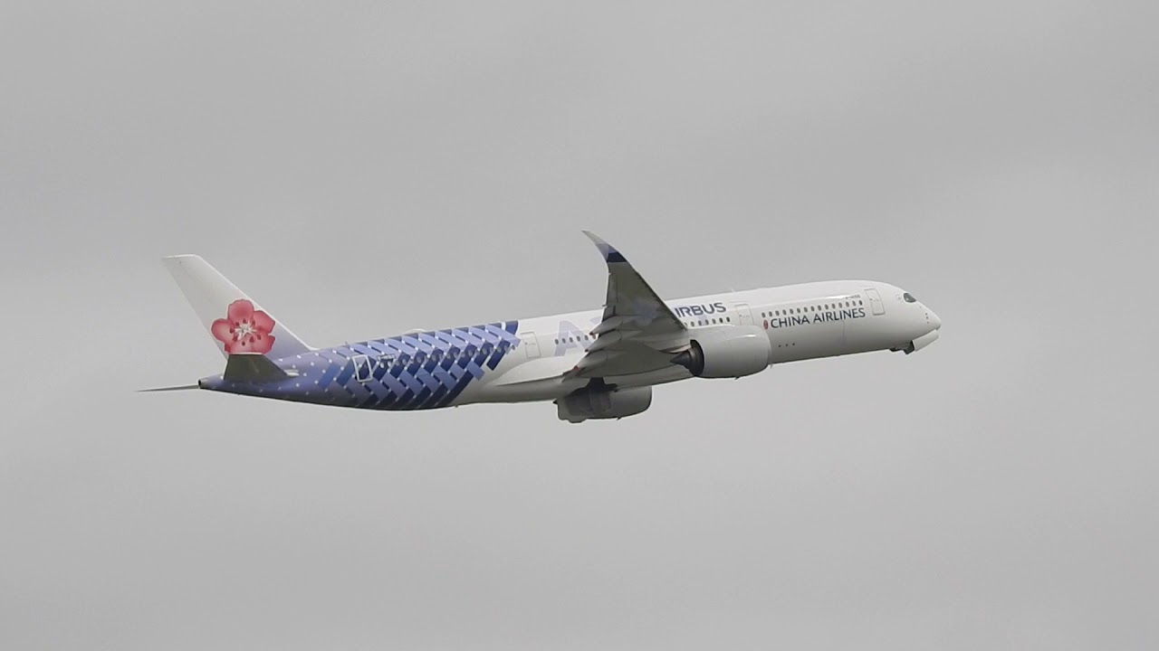 China Airlines Airbus A350-941 B-18918 Carbon Fiber Livery Departure