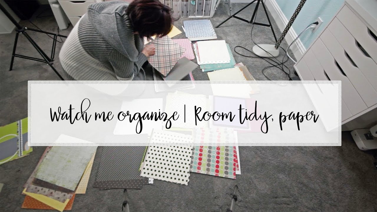 watch me organize | room tidy, sorting pattern paper