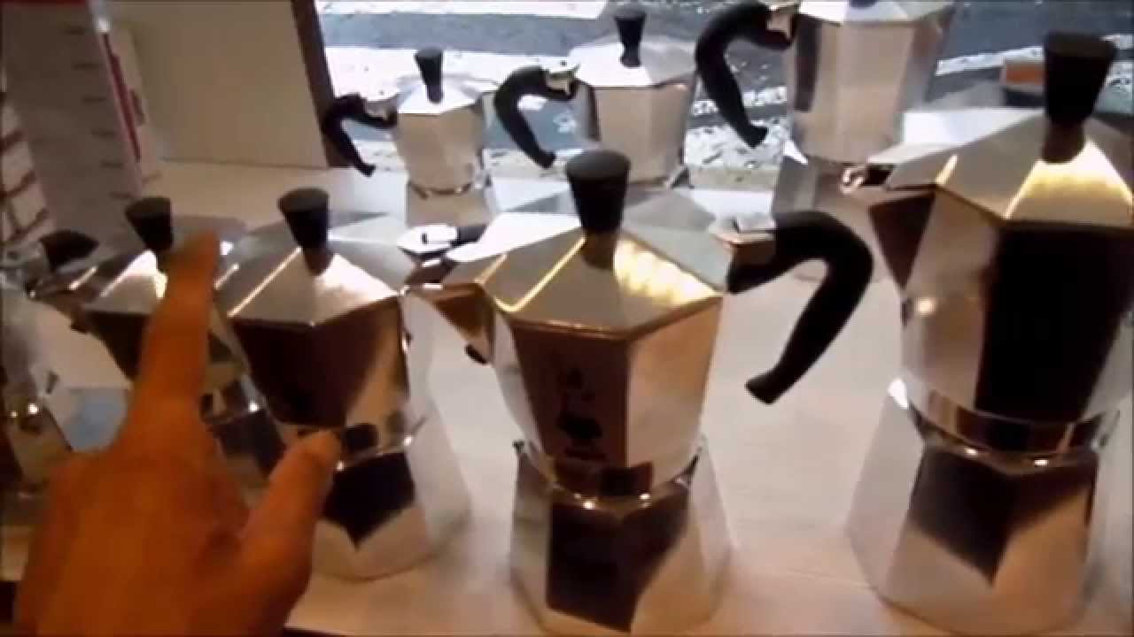 Buying bialetti moka express stovetop espresso coffee maker in Rome Italy