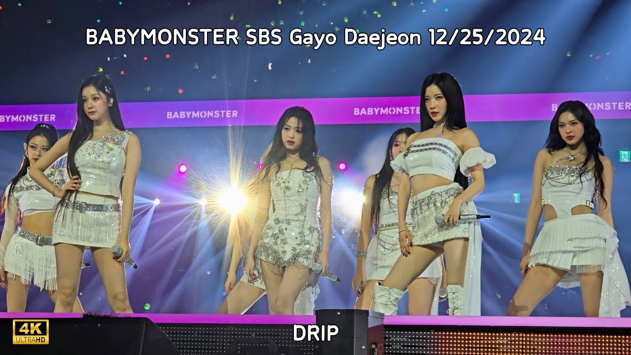 241225 4K BABYMONSTER DRIP SBS Gayo Daejeon 2024 fancam