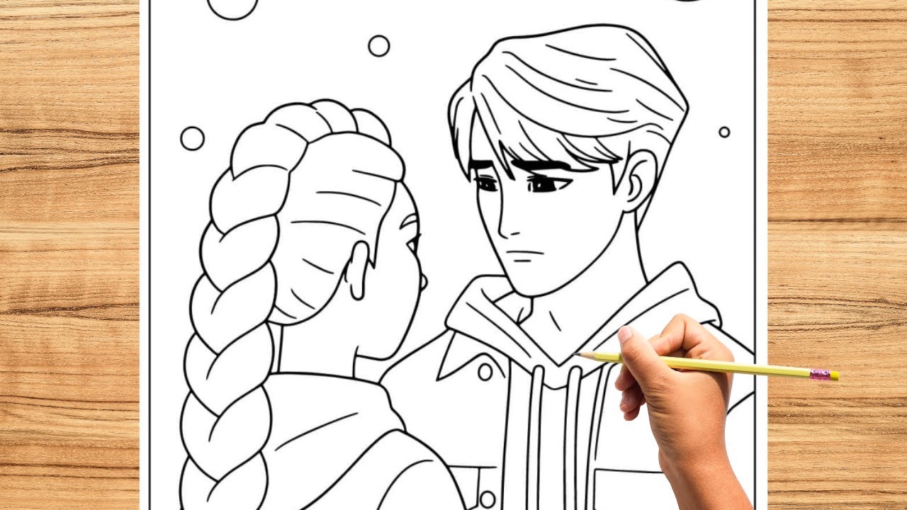 Drawing Sketching Rumi and Jinu in Love Kpop Demon Hunters