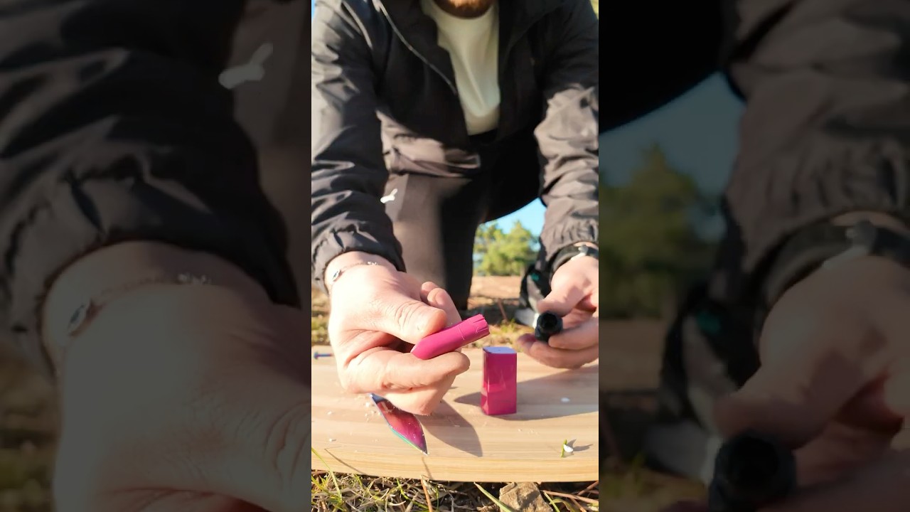 💄SURVIVAL bushcraft skills: Lifehack with Lipstick #bushcraft #lifehack #camping #outdoors