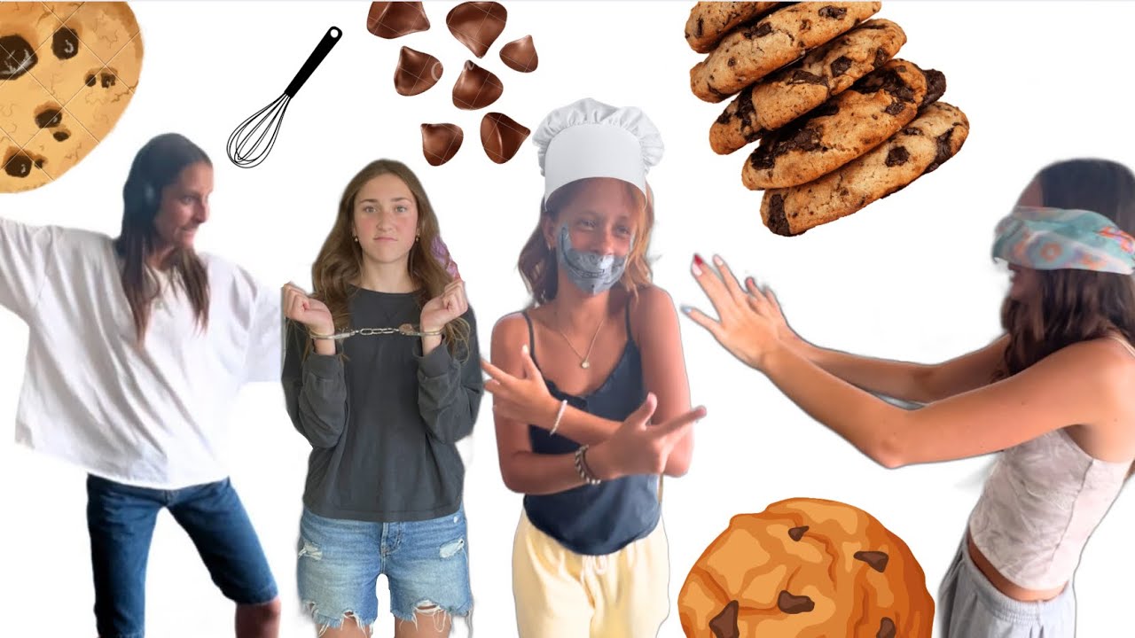 Blind, Deaf, Mute, and No hands Baking challange🍪👩‍🍳|| #food #funny #friends #baking #challange