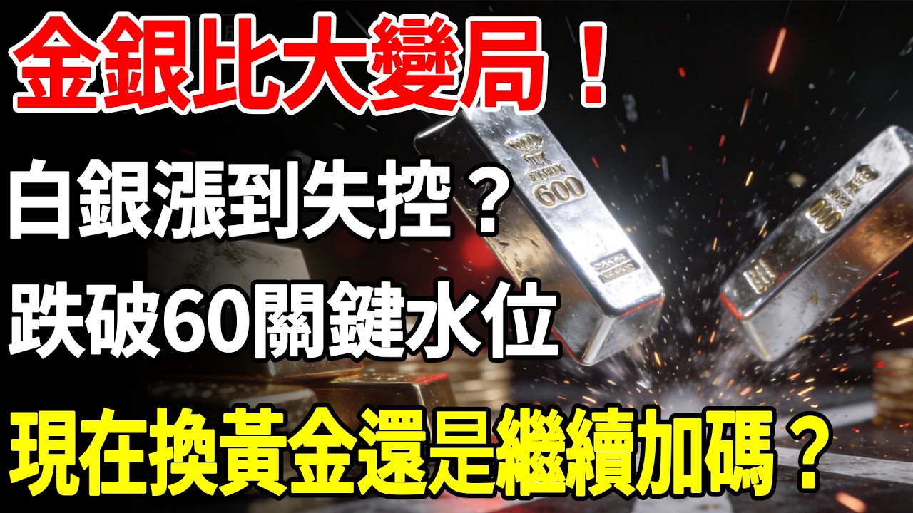 金銀比大變局！白銀漲到失控？跌破60關鍵水位，現在該換黃金還是繼續加碼？#白銀#現貨價格#黃金#投資#美元#金融#理財#晚年生活#晚年幸福#退休#退休生活