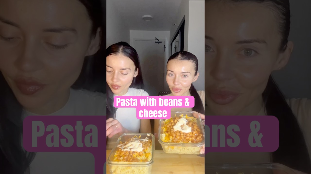 Trying the viral pasta with beans 🍝 