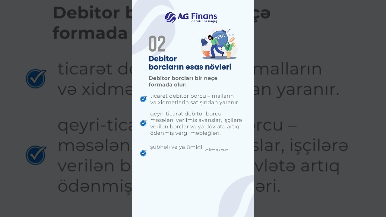 📹 Debitor borcların mahiyyəti və növləri 