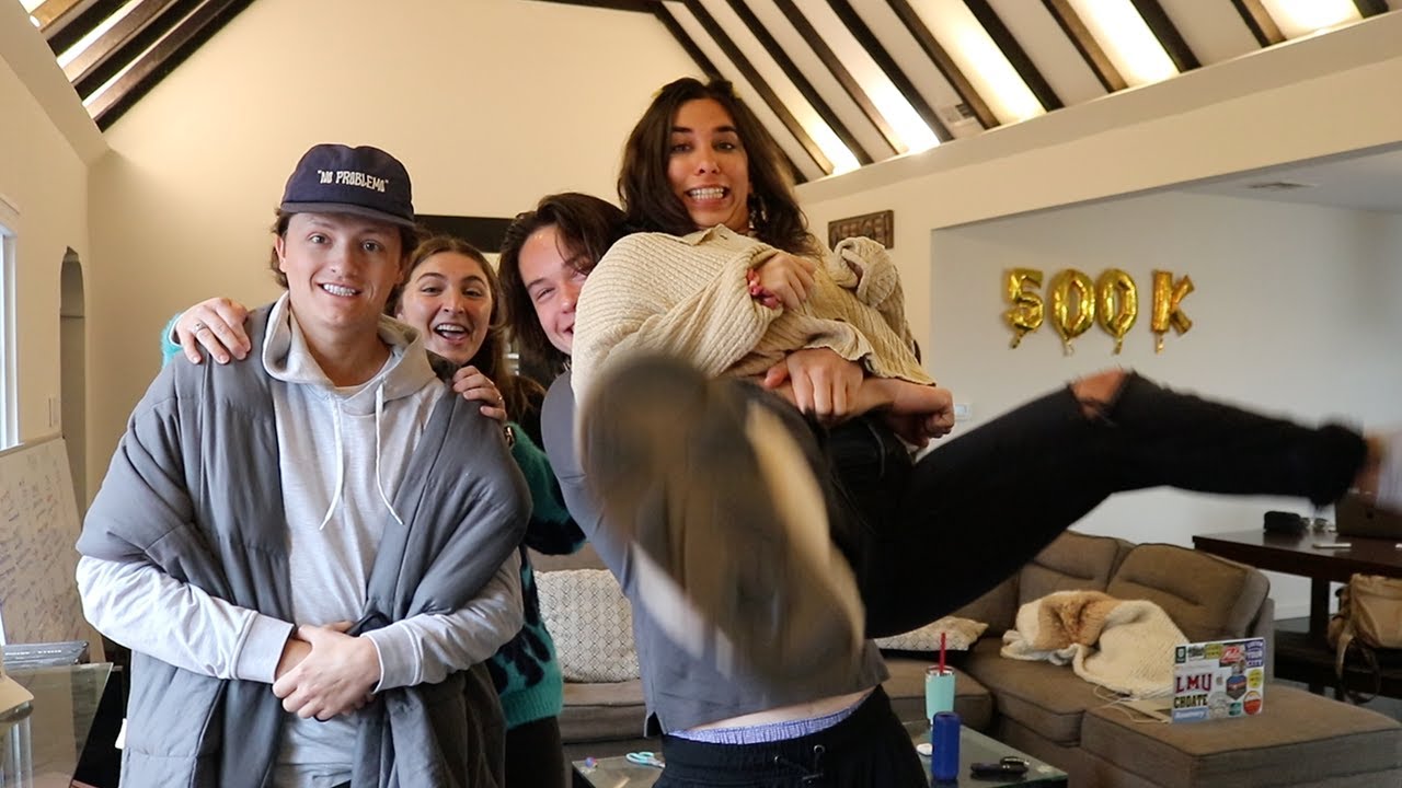 four hot young influencers celebrating things *emotional*