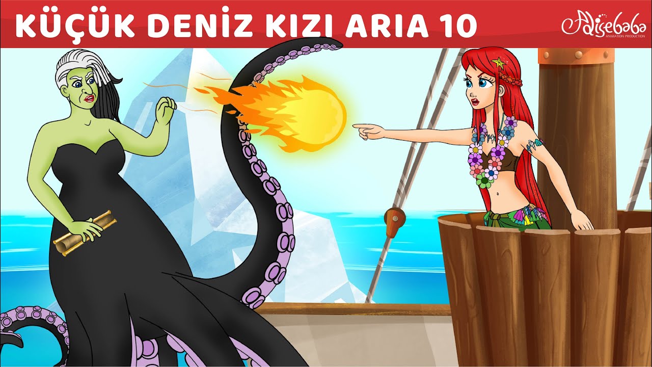 K&uuml;&ccedil;&uuml;k Deniz Kızı Aria 10 - Buzdağı B&uuml;y&uuml;s&uuml; - Adisebaba &Ccedil;izgi Film Masallar - Little Mermaid