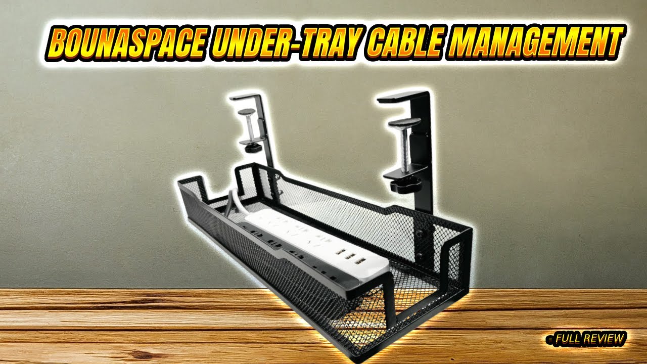Title: No Drill Under Desk Cable Management Tray - Premium Wire Organizer - Review