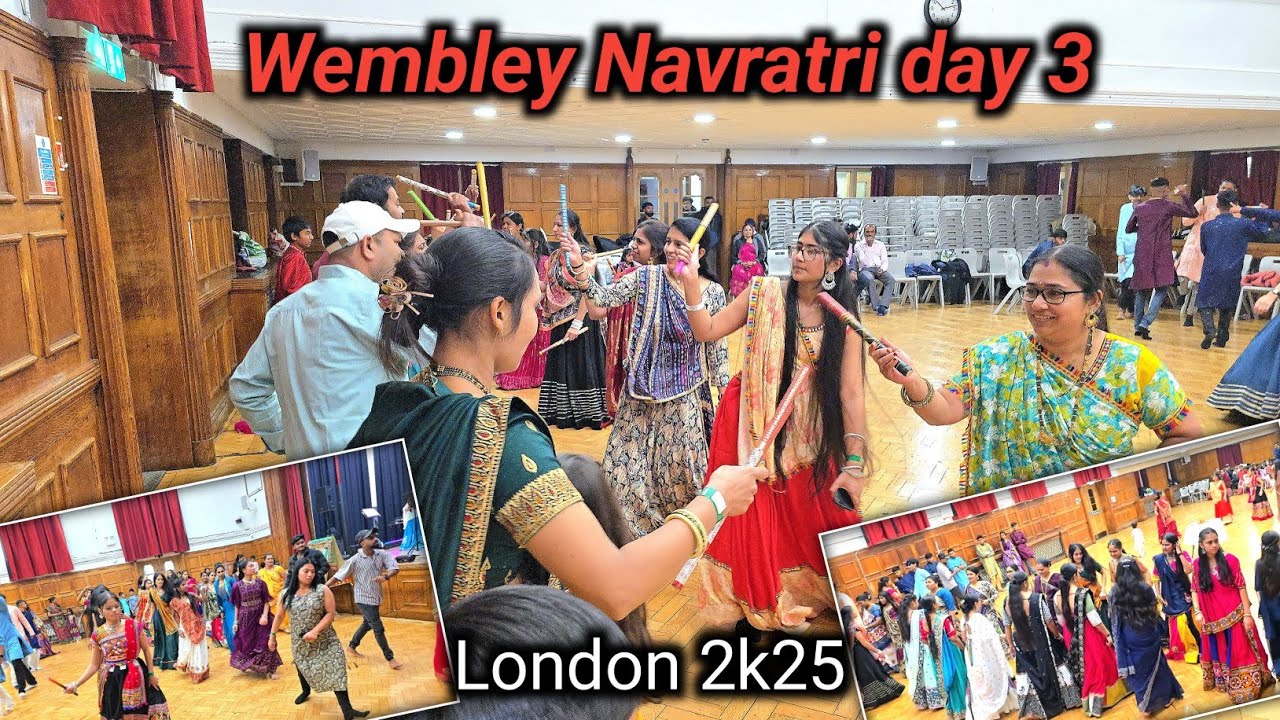 લંડન વેમ્બલી નવરાત્રી દિવસ ( 3 ) London Wembley Navratri day 3 || #vlogs #garba #navratri2025 