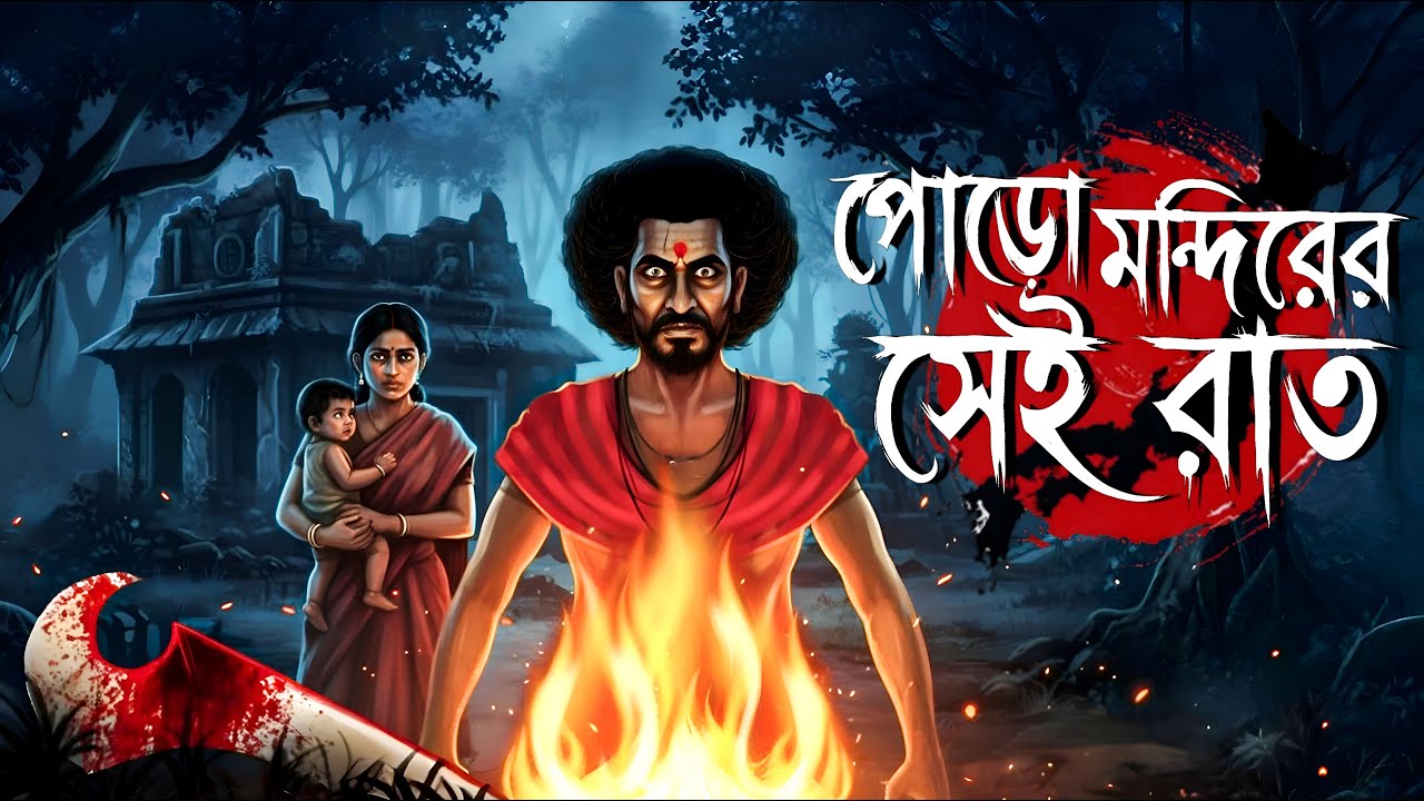 পোড়া মন্দিরের সেই রাতটা।(হাড় হিম করা ভয়ের গল্প )গ্রাম বাংলার ভূতের গল্প Gram BanglarVuterGolpo ||