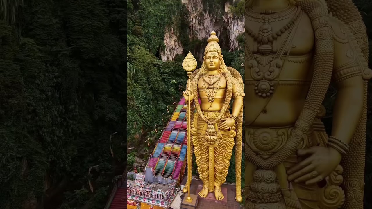 Climbing the iconic Batu Cave steps in Malaysia is a must🐒✨ #lostin #malaysia #batucaves