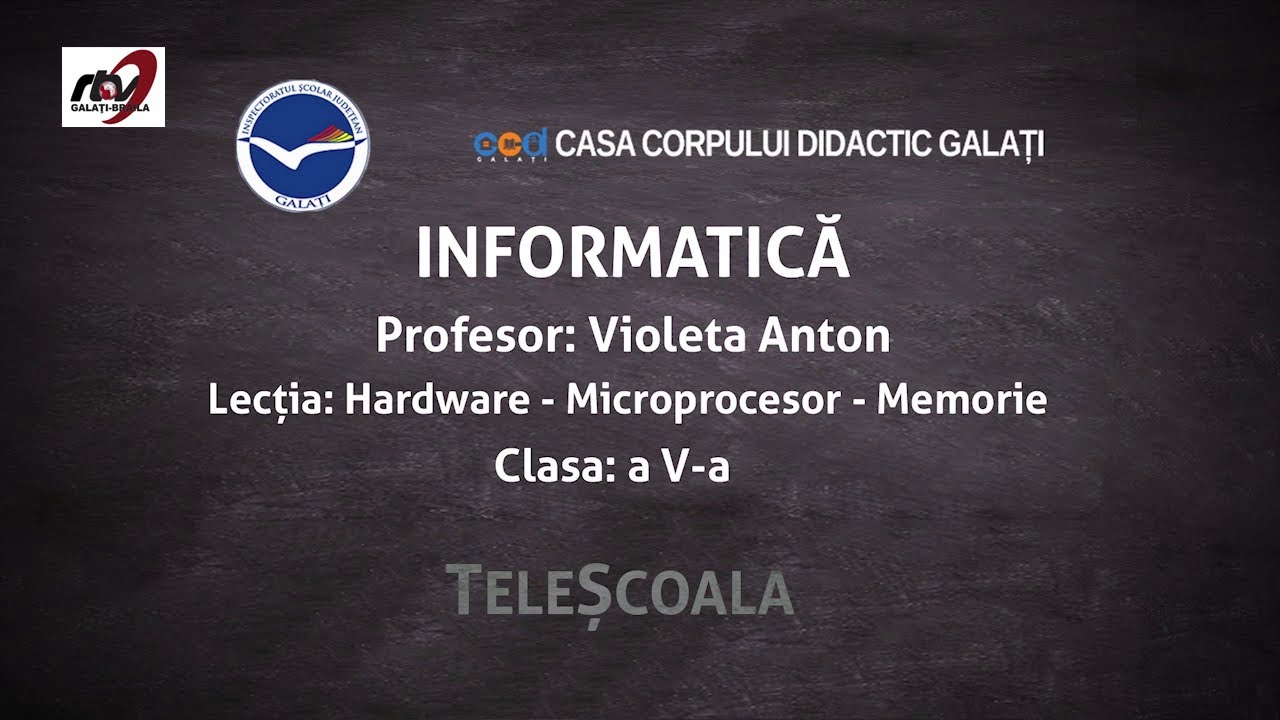 Informatica - Clasa 5 - ''Hardware, Microprocesor, Memorie''
