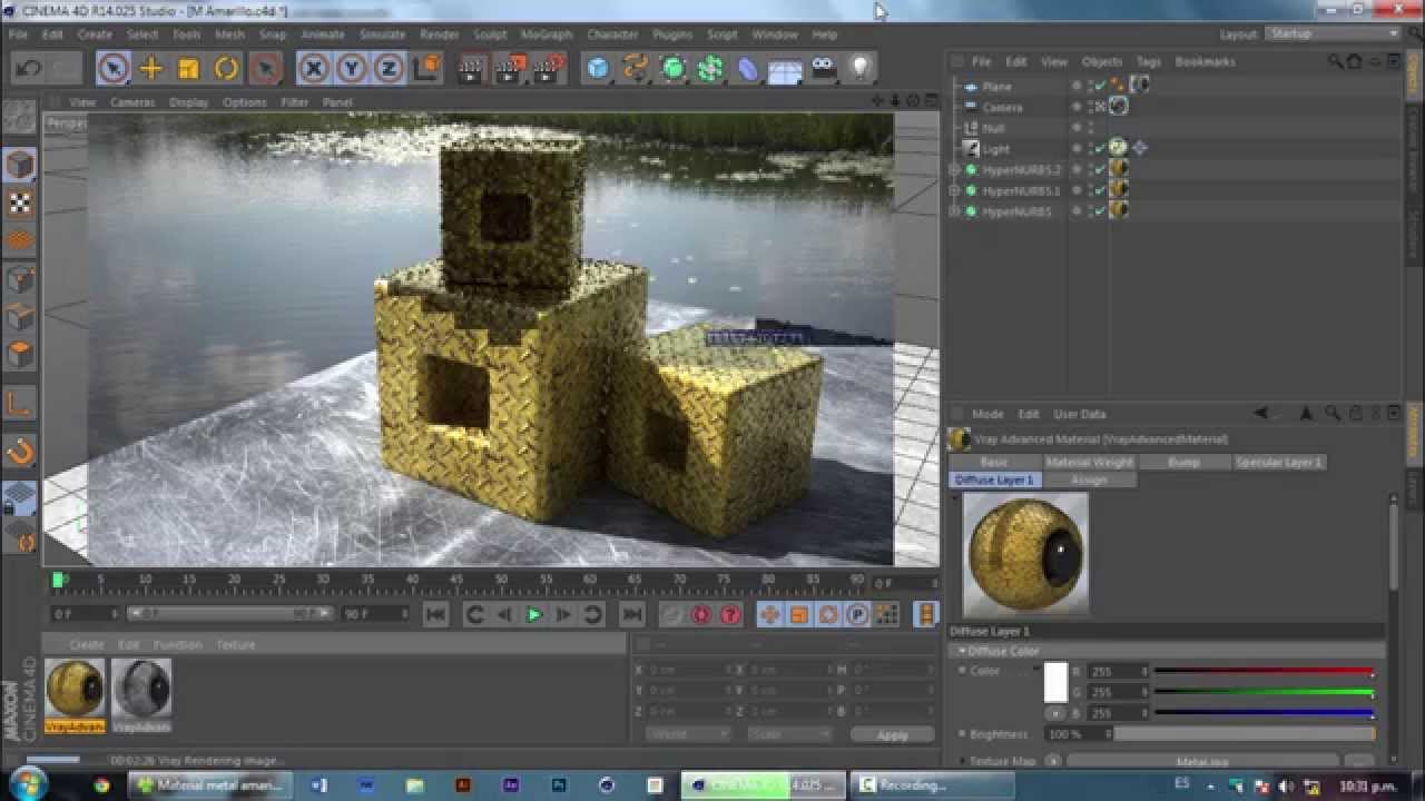 Crear material avanzado en Cinema 4D - Vray
