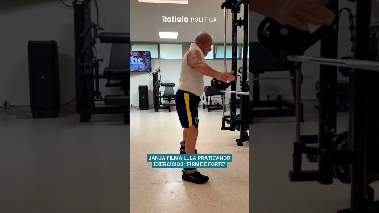JANJA FILMA LULA PRATICANDO EXERC&Iacute;CIOS: 'FIRME E FORTE'