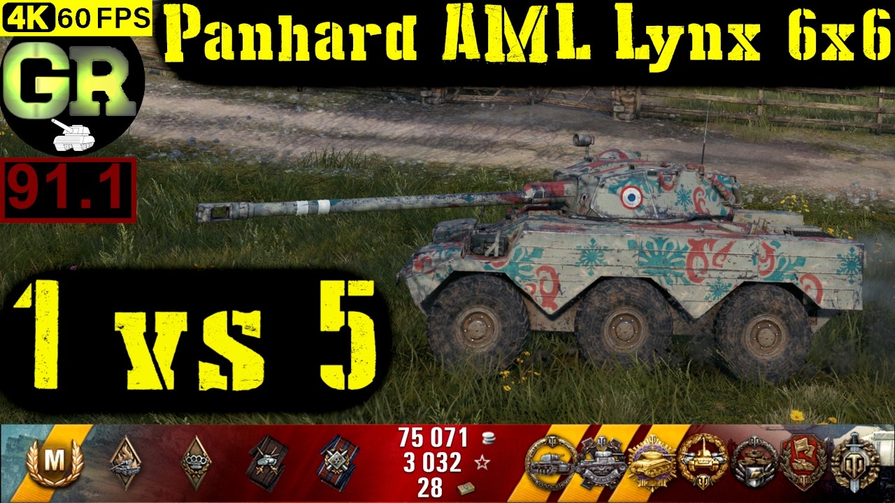 World of Tanks Panhard AML Lynx 6x6 WoT Replay - 10 Kills 6.5K DMG(Patch 1.4.0)