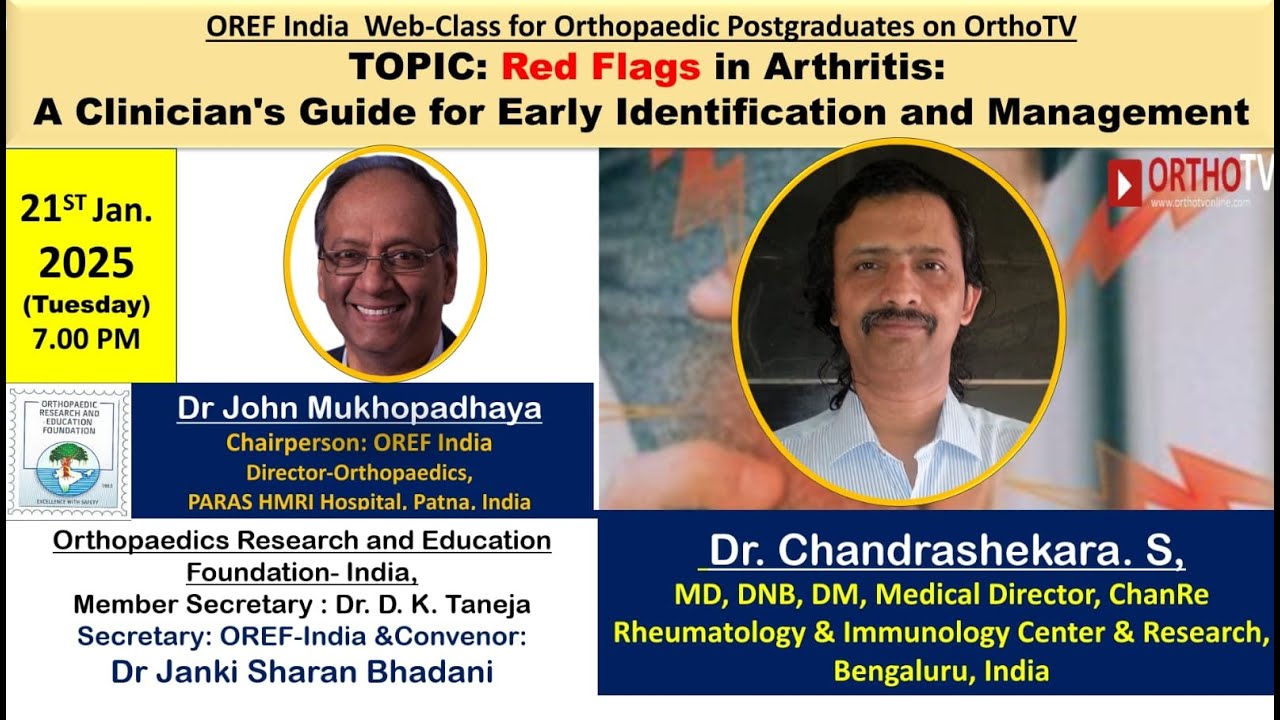 OREF– Red Flags in Arthritis: A Clinician’s Guide for Early Identification and Management